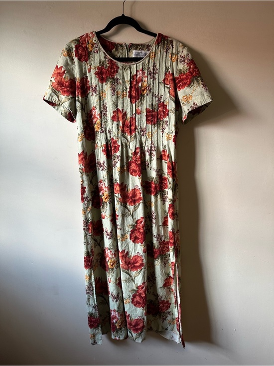 Jessica Howard Dresses & Skirts - Vintage 90s Jessica Howard Linen Blend Floral Maxi Dress